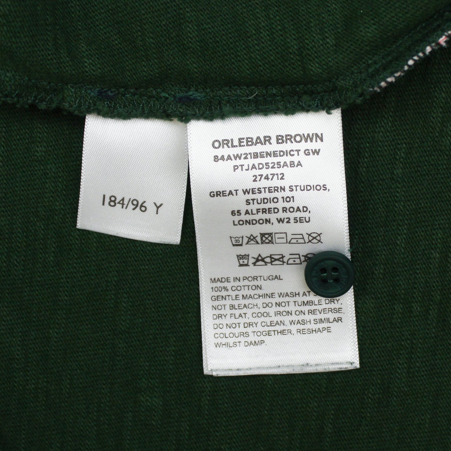 Orlebar Brown Slub Jersey Cotton Henley Shirt