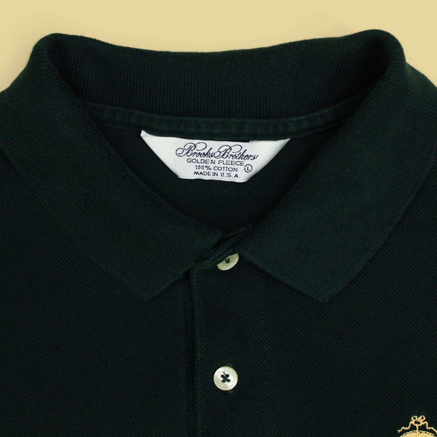 Vintage Brooks Brothers Golden Fleece Pique Knit Cotton Polo Shirt