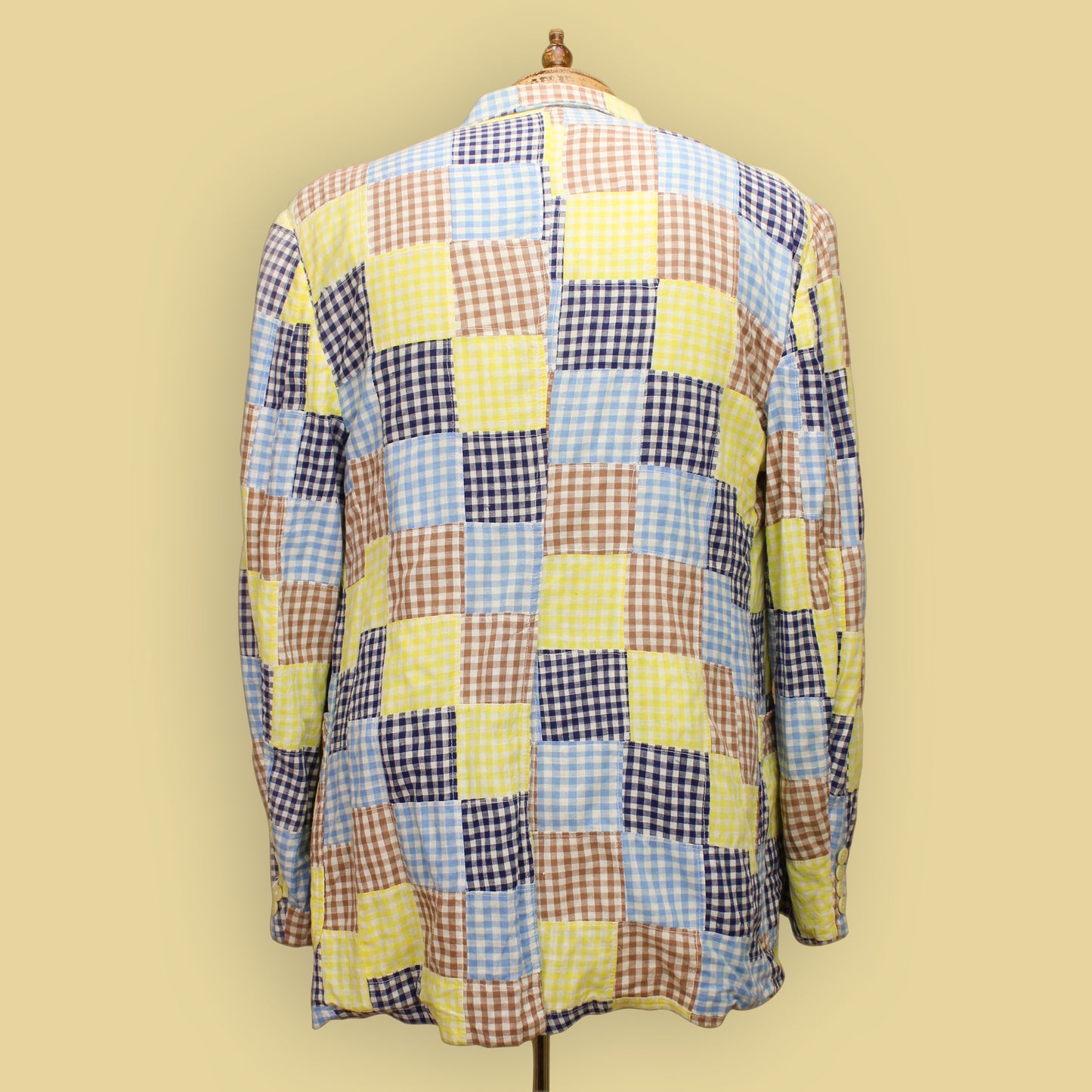 Vintage Patchwork Gingham Madras Sport Coat