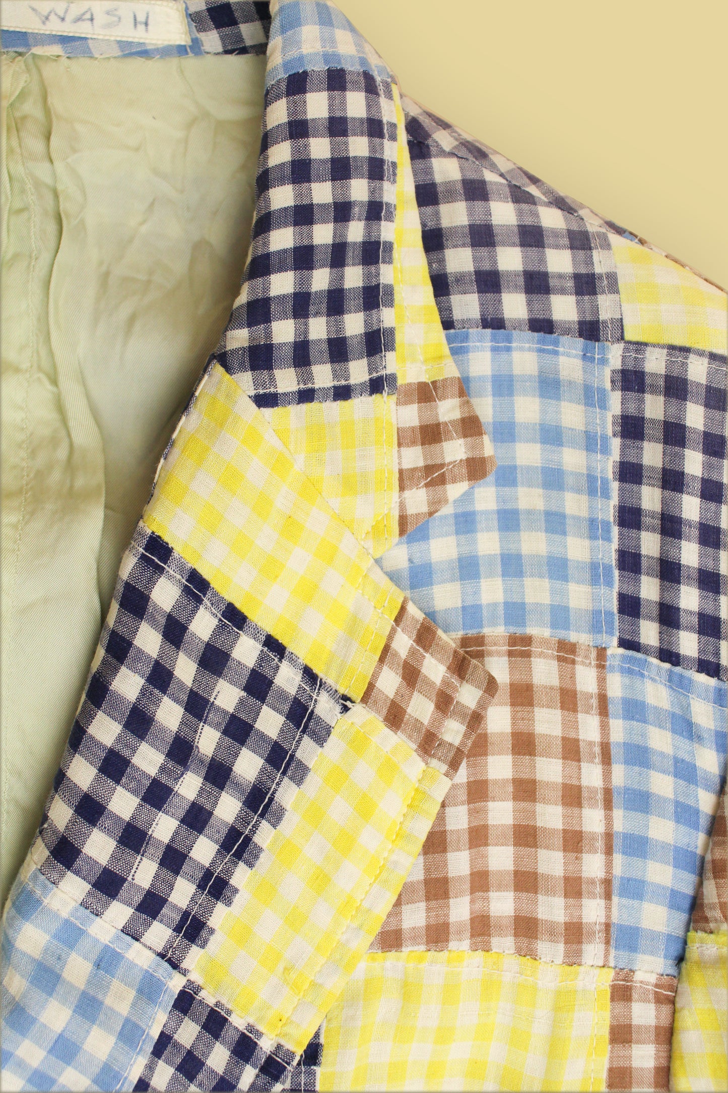 Vintage Patchwork Gingham Madras Sport Coat