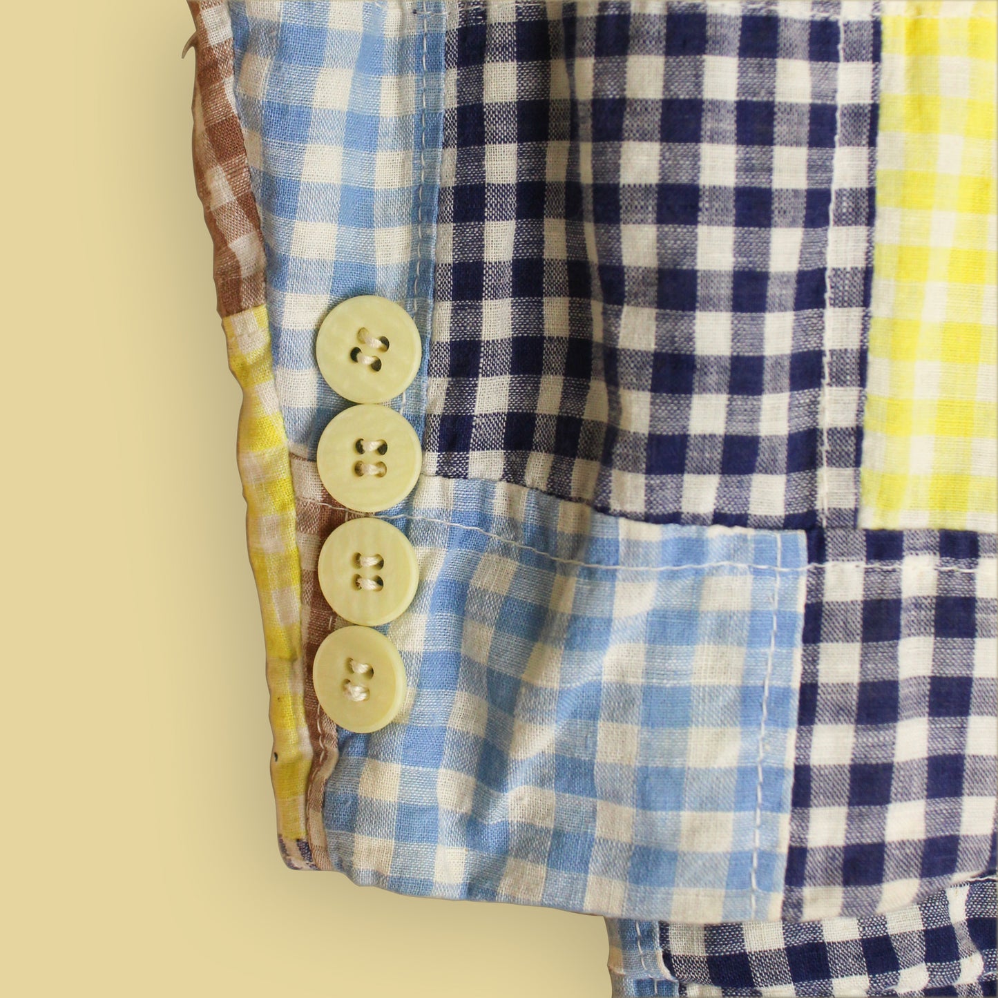 Vintage Patchwork Gingham Madras Sport Coat