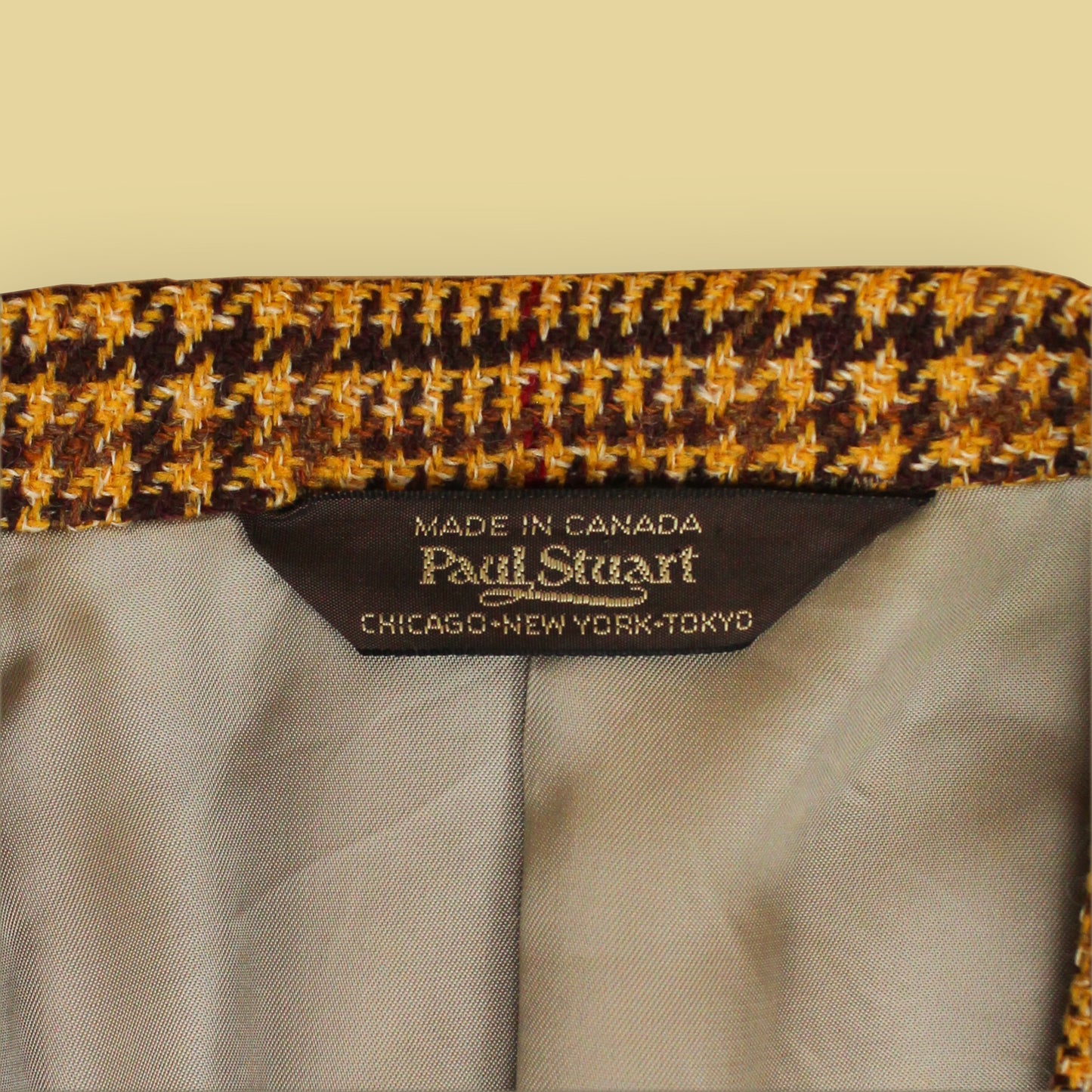 Paul Stuart Glen Plaid Wool Tweed Sport Coat