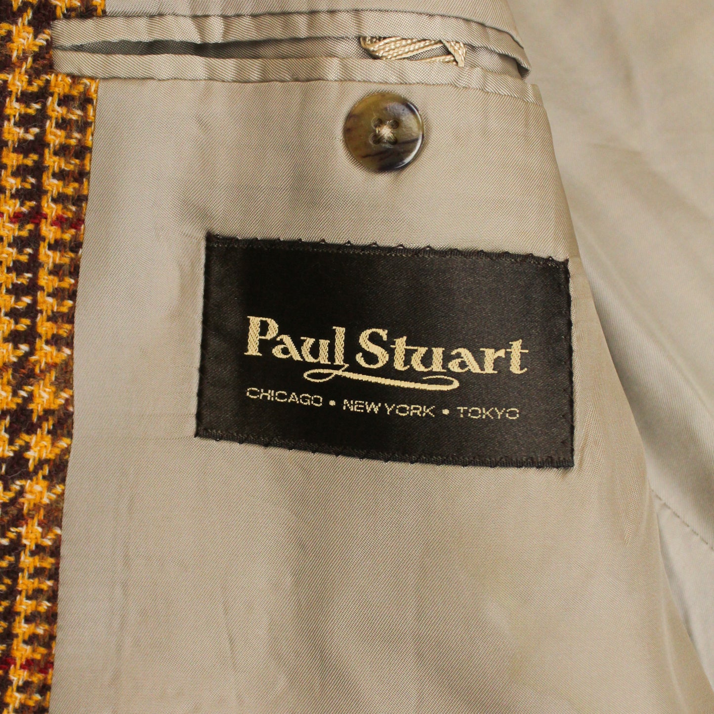 Paul Stuart Glen Plaid Wool Tweed Sport Coat