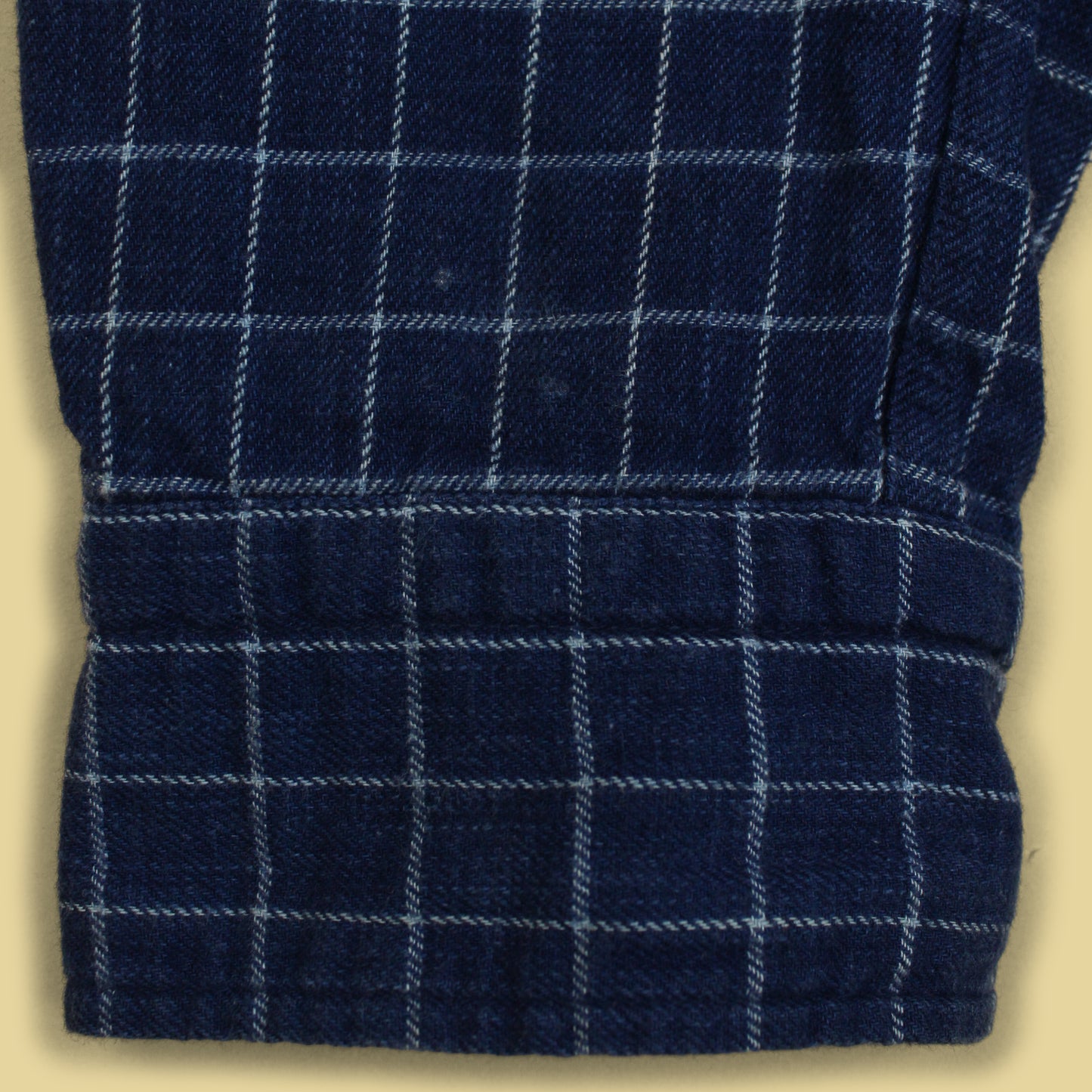 Omingod Indigo Check Cotton Flannel Work Shirt