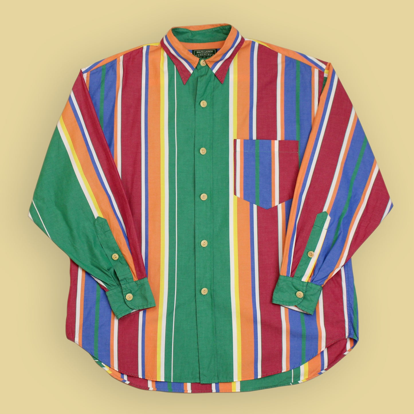 Polo Country Multi Stripe Cotton Button-Up Shirt