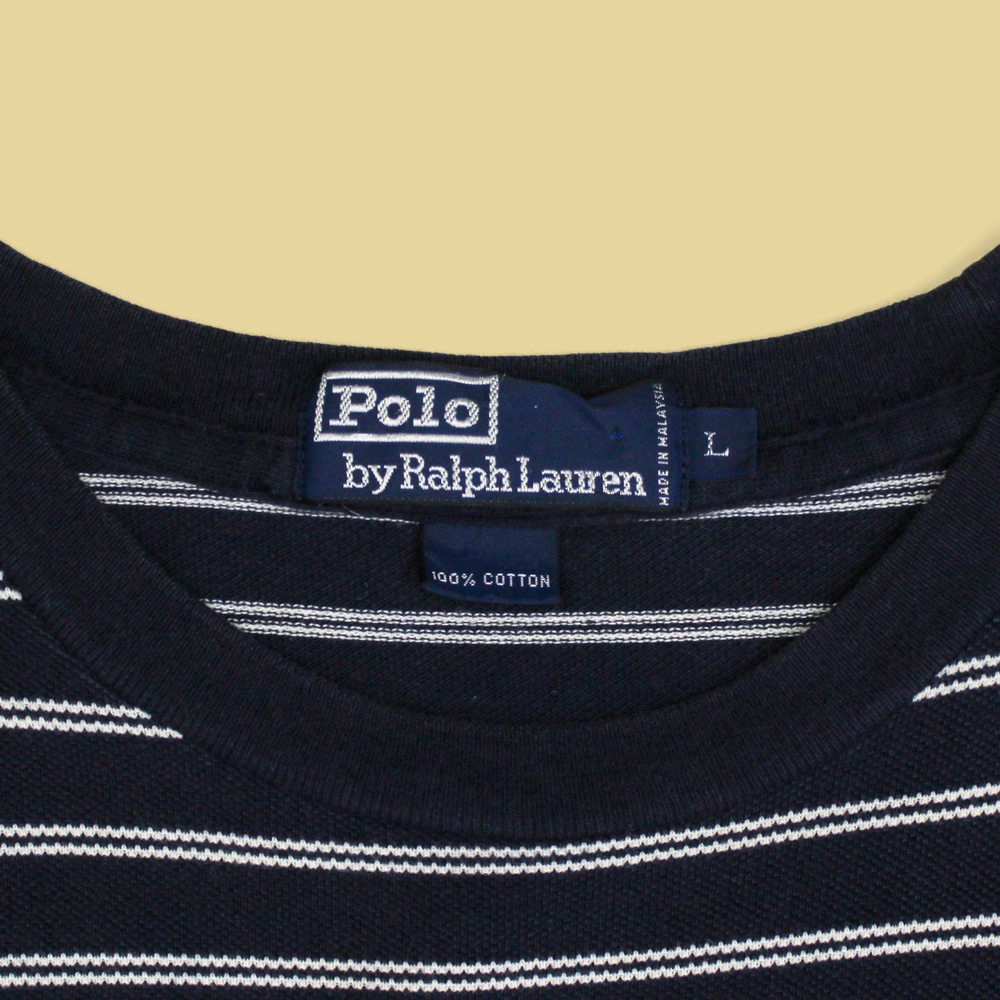 Polo Ralph Lauren Striped Pique Knit Cotton Pocket T-Shirt