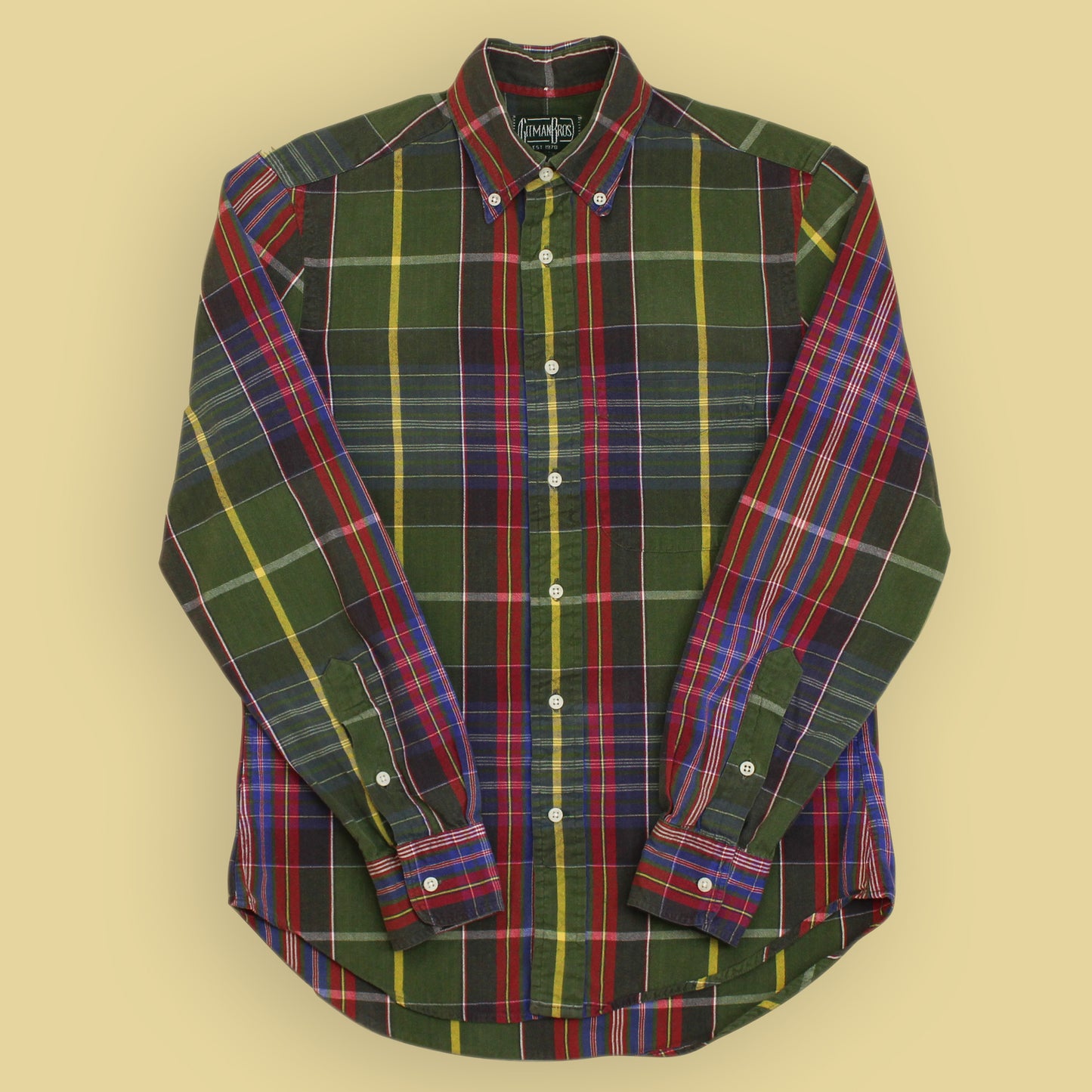 Gitman Vintage Plaid Oxford Cloth Cotton Button Down Shirt