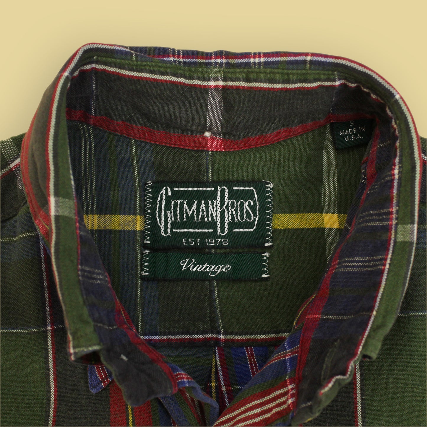 Gitman Vintage Plaid Oxford Cloth Cotton Button Down Shirt