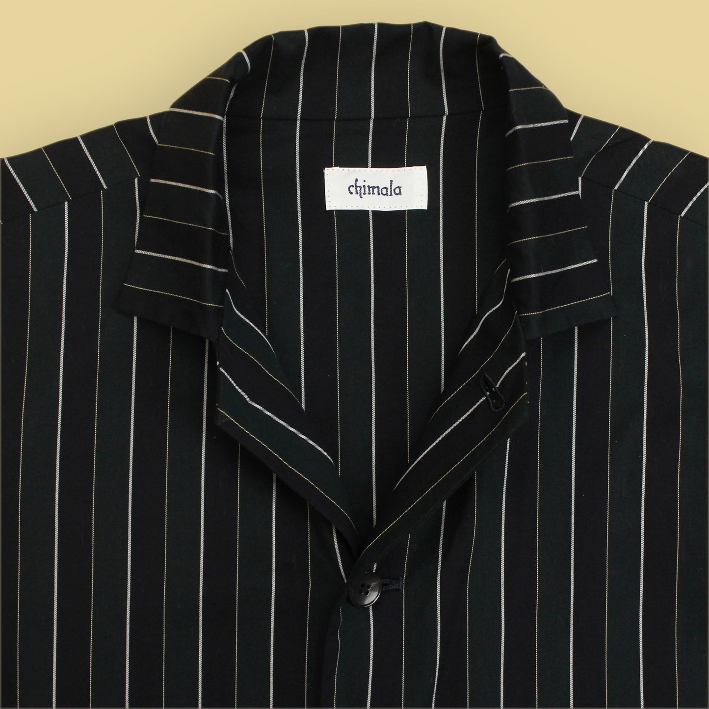 Chimala Striped Cotton Pajama Shirt Jacket
