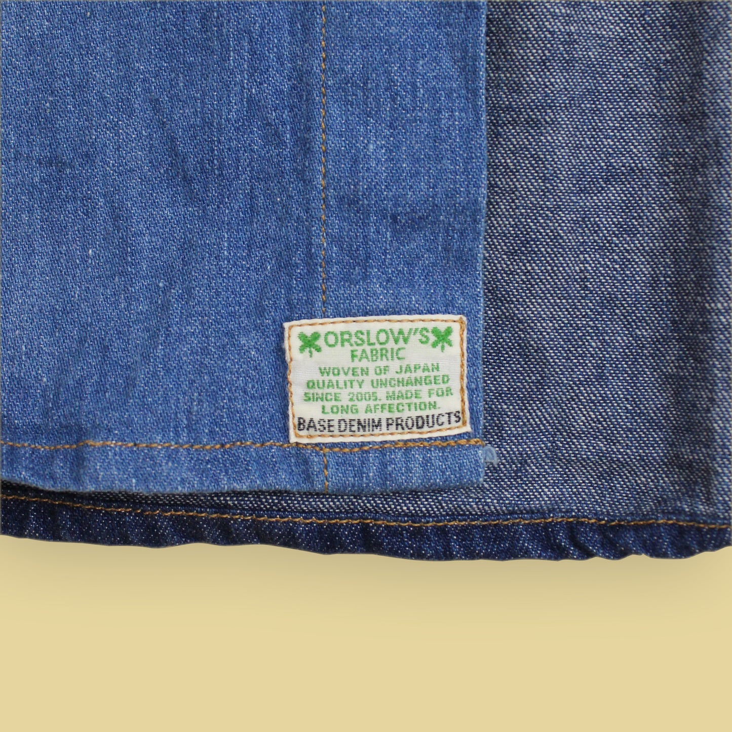 OrSlow Mismatched Denim Short Sleeve Fun Shirt