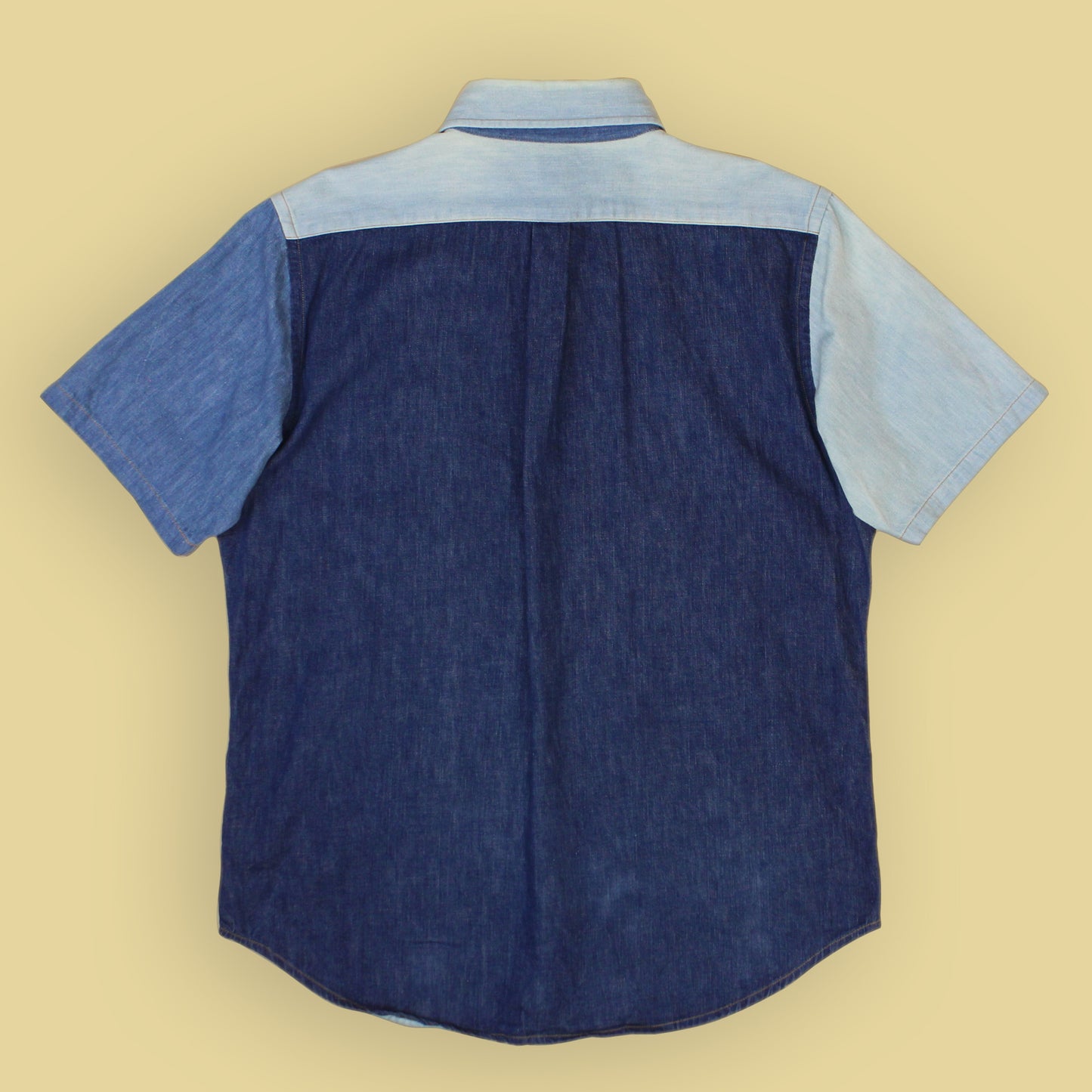 OrSlow Mismatched Denim Short Sleeve Fun Shirt