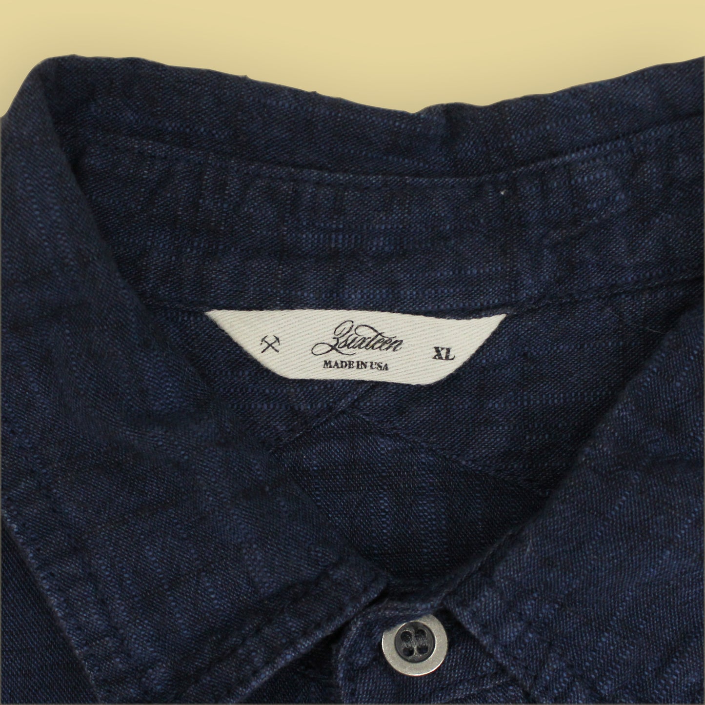 3Sixteen Indigo Dyed Textured Selvedge Cotton Work Shirt