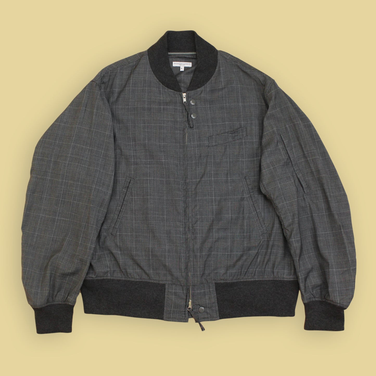 Engineered Garments Glen Plaid Tropical Wool Aviatior Jacket