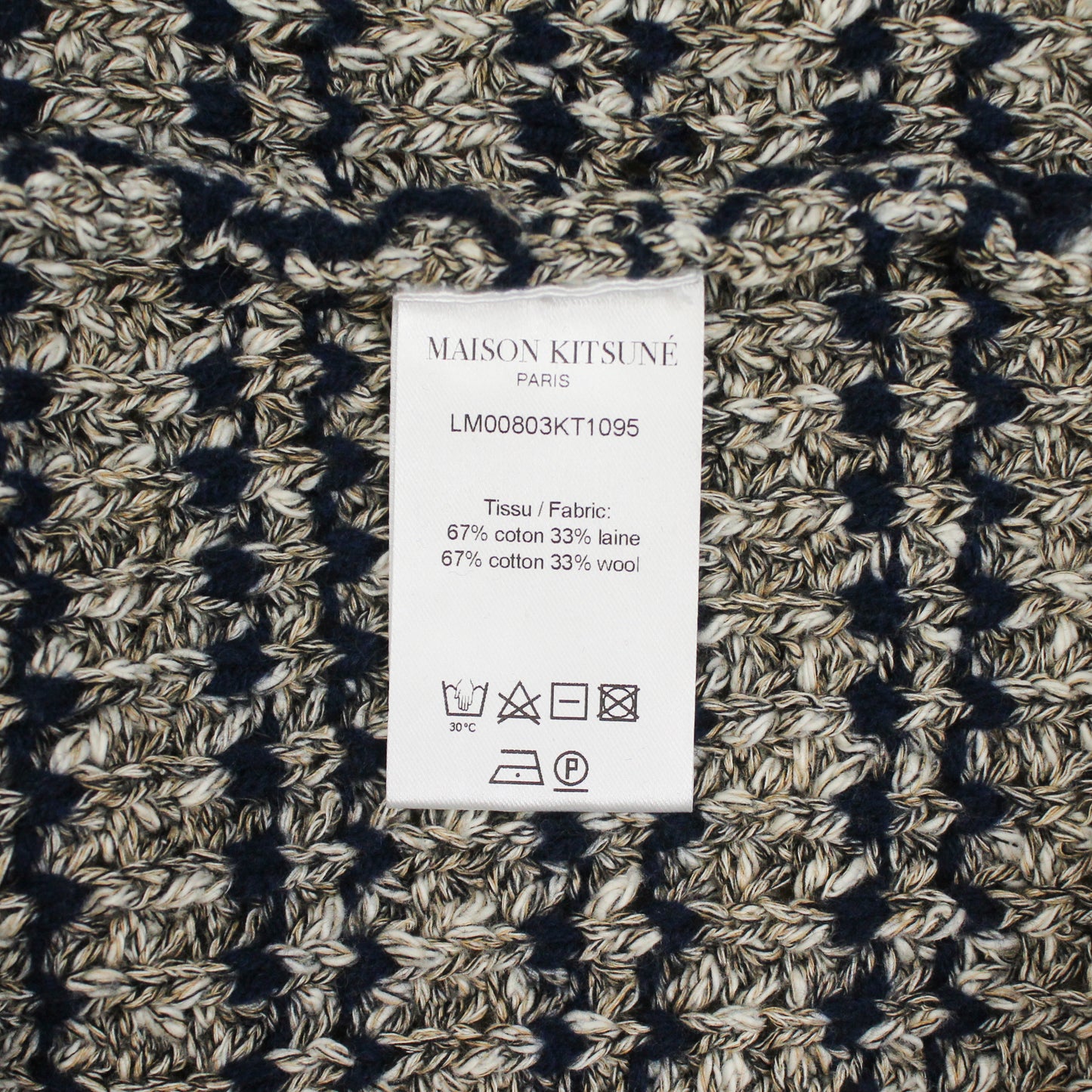 Maison Kitsuné Cotton Wool Fox Head Tennis Sweater