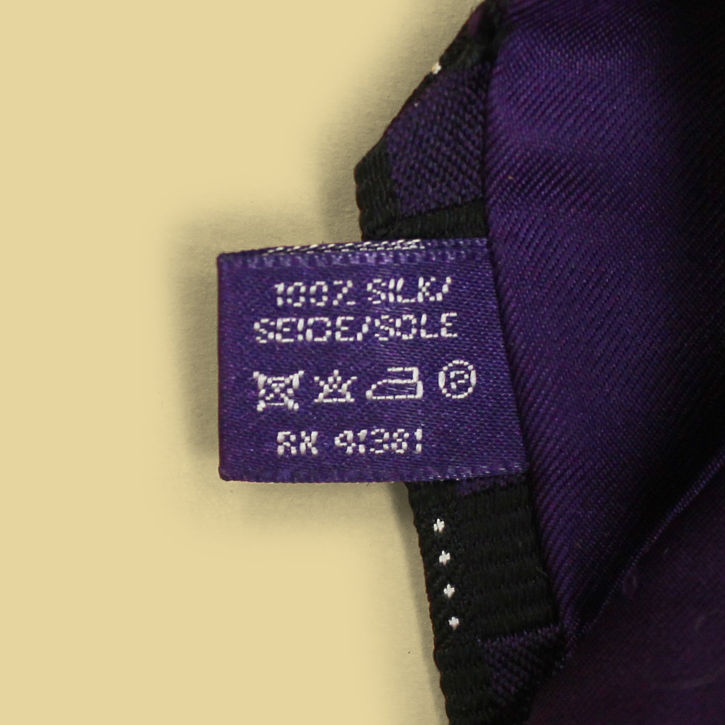 Ralph Lauren Purple Label Geometric Pattern Silk Tie