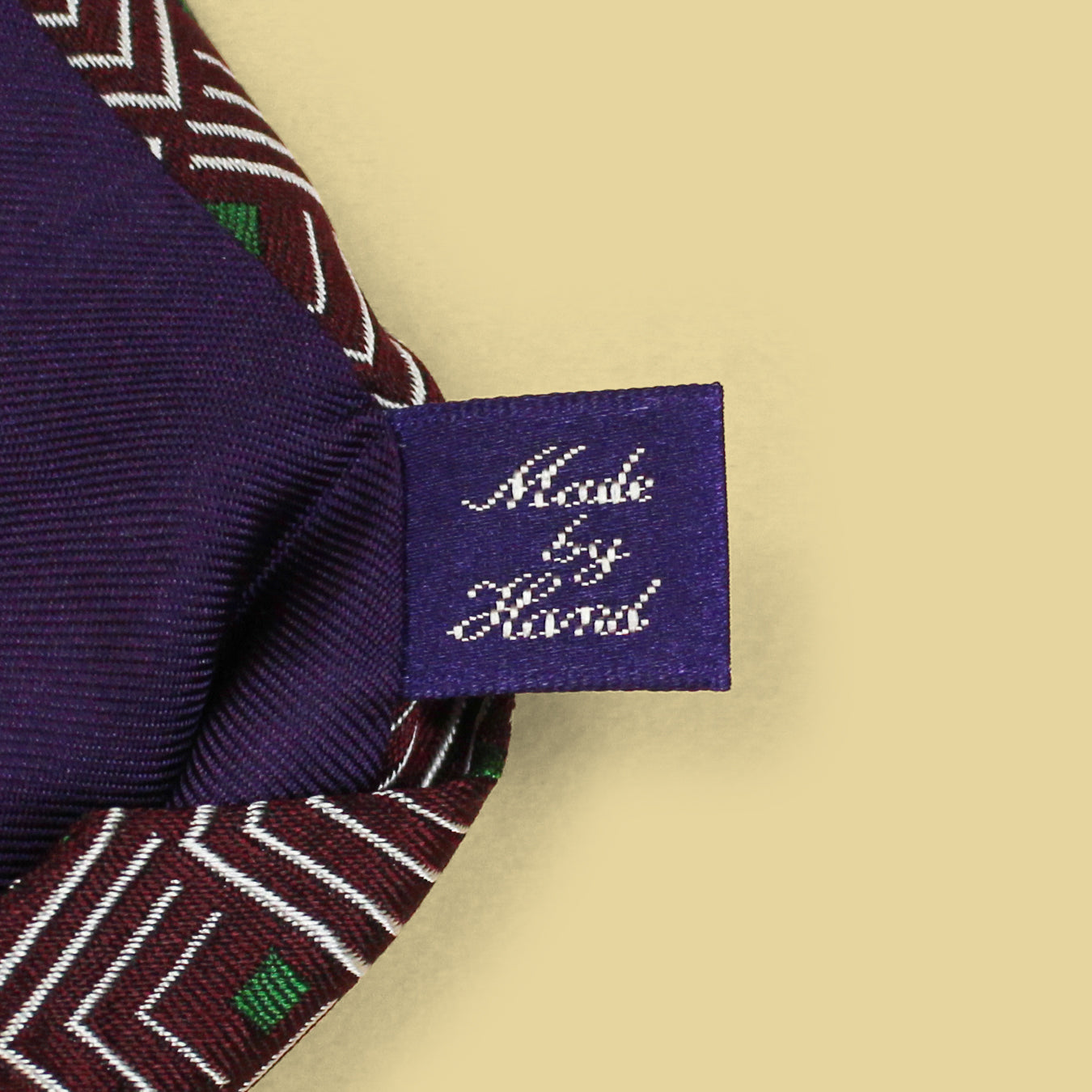 Ralph Lauren Purple Label Geometric Pattern Silk Tie