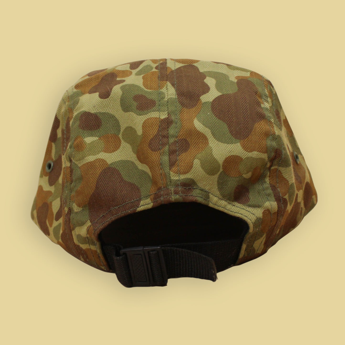Supreme Camo Herringbone Twill Leather Brim Camp Cap