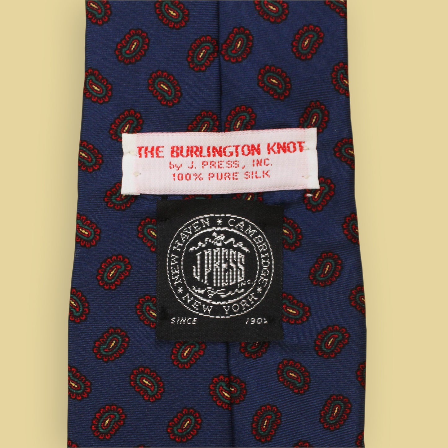 J. Press Paisley Foulard Print The Burlington Knot Tie