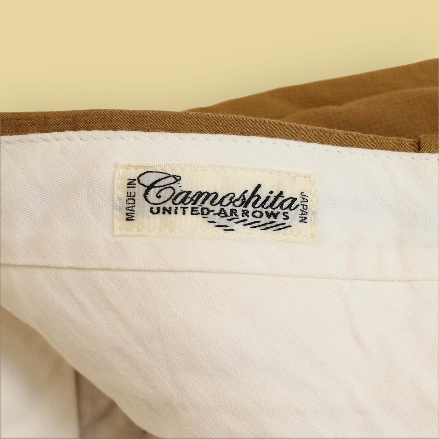 Camoshita Texture Cotton Silk Single Pleat Trousers