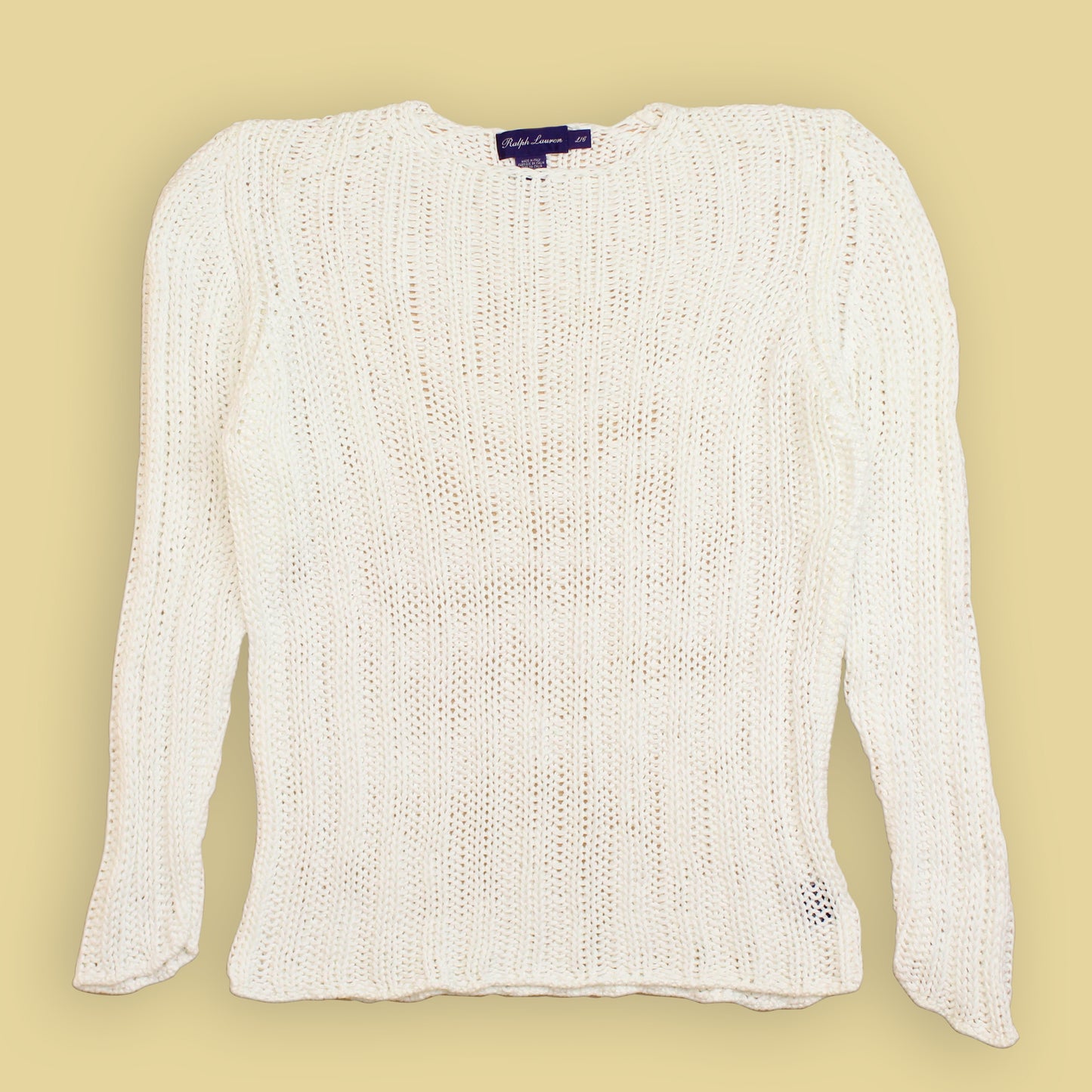 Ralph Lauren Purple Label Open Knit Cotton Sweater