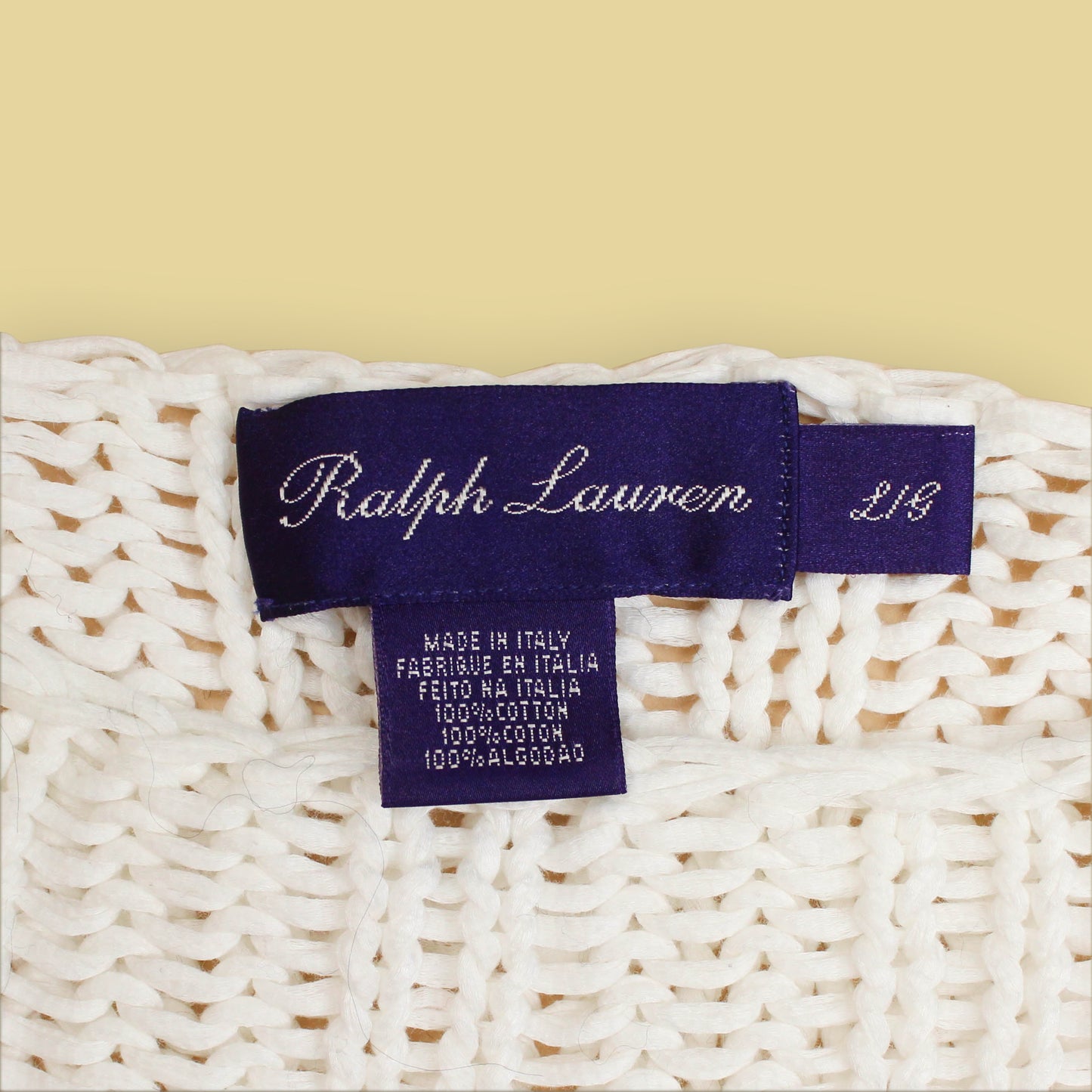 Ralph Lauren Purple Label Open Knit Cotton Sweater