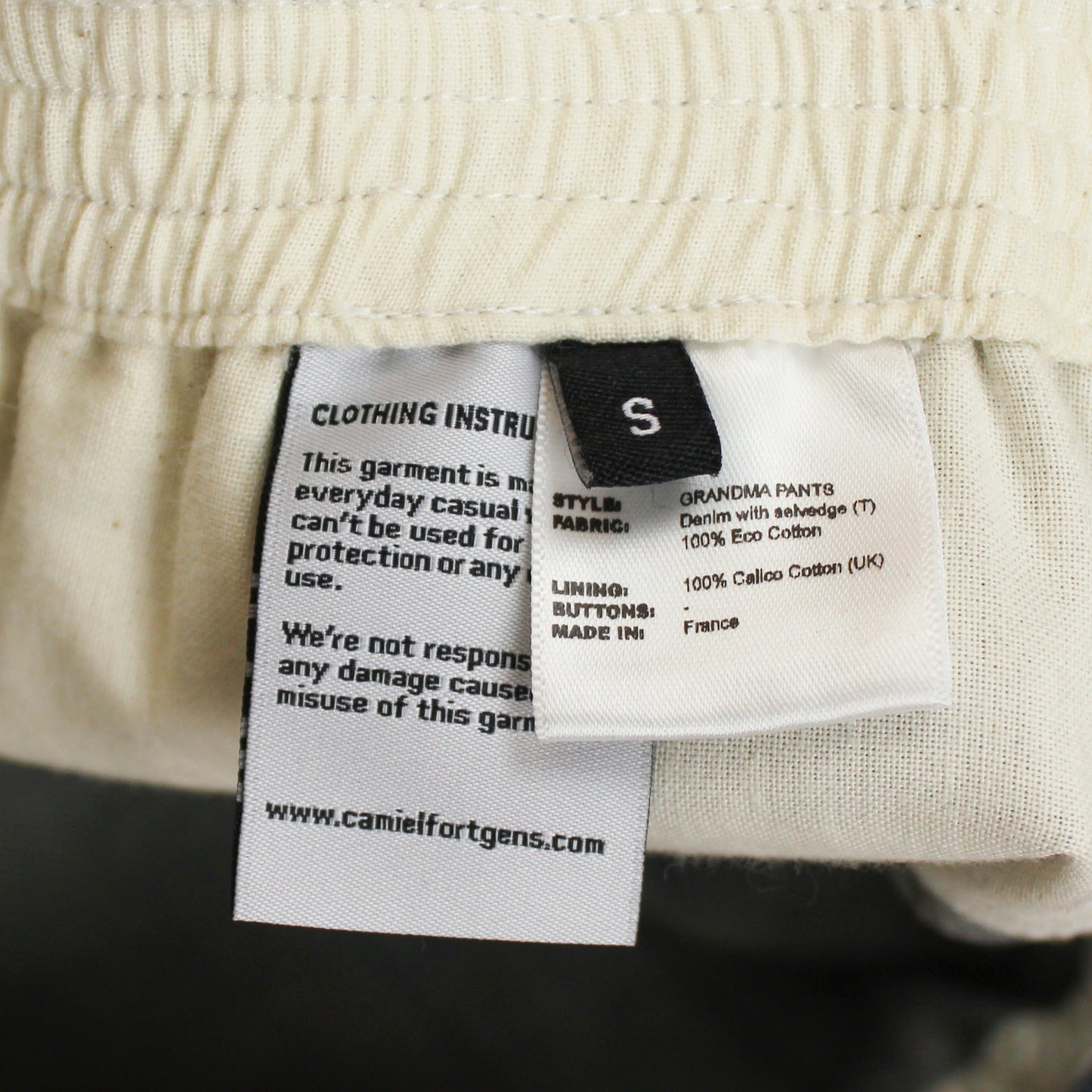 Camiel Fortgens Selvedge Denim Elastic Waist Grandma Pants