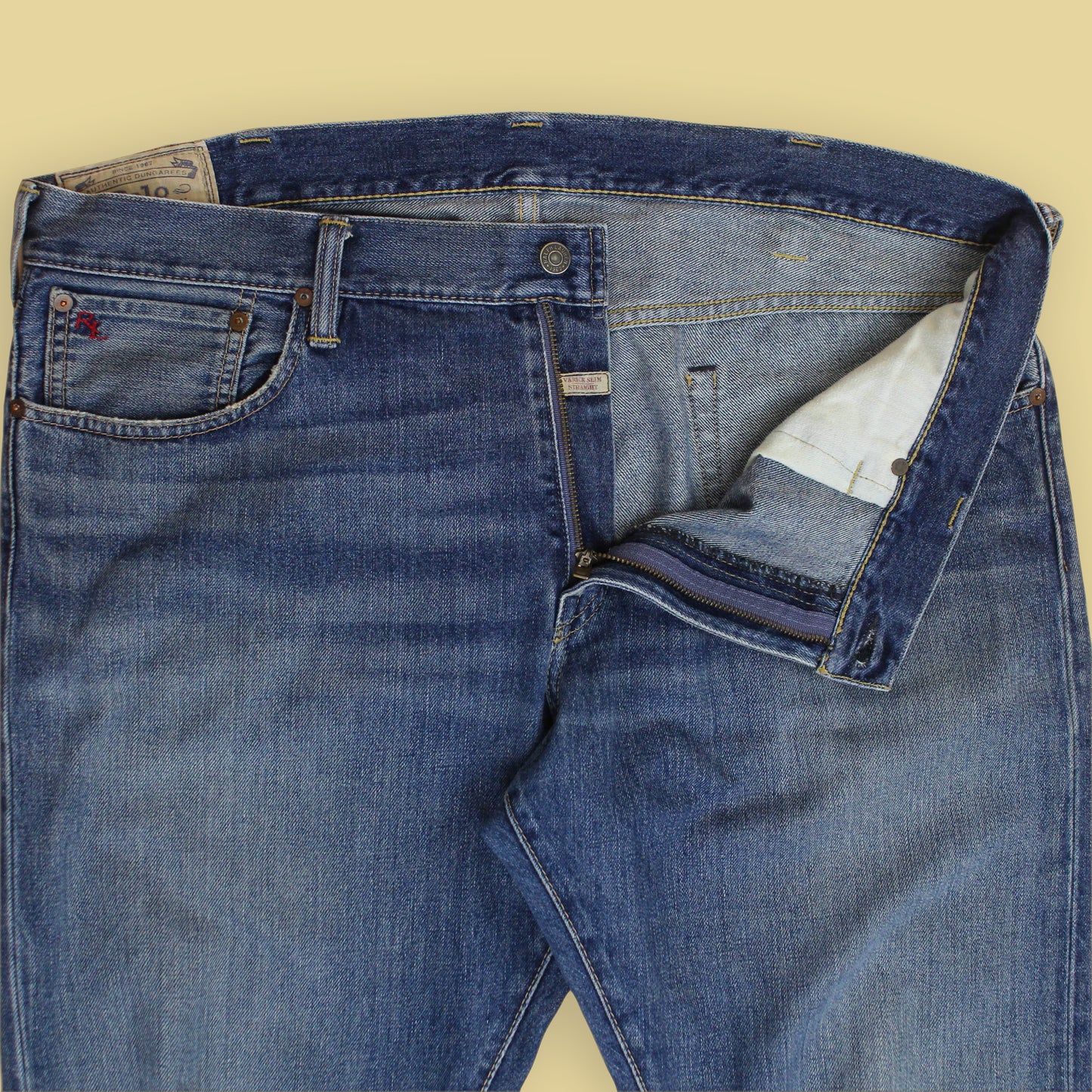 Polo Ralph Lauren Light Wash Denim Varick Slim Straight Jeans