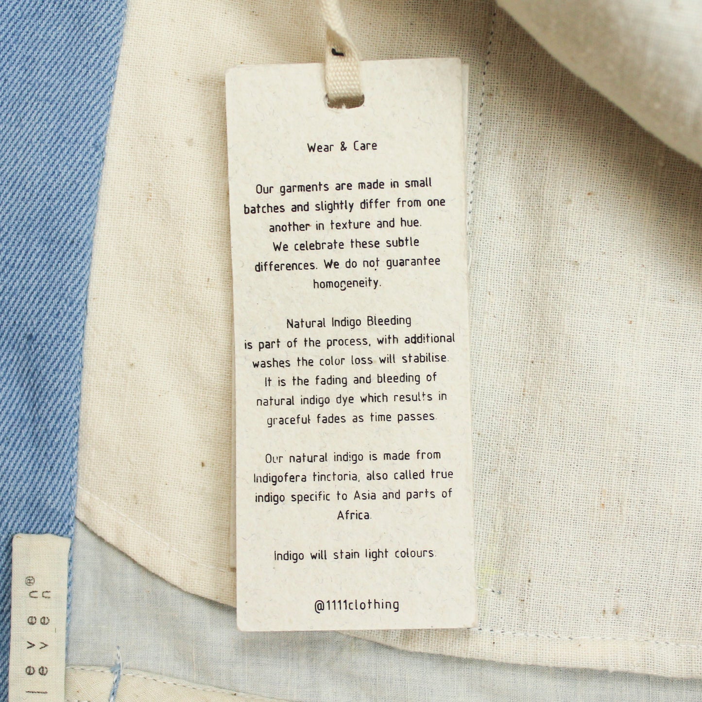 11.11 Sky Indigo-Dyed Cotton Wide Leg Pleated Pants