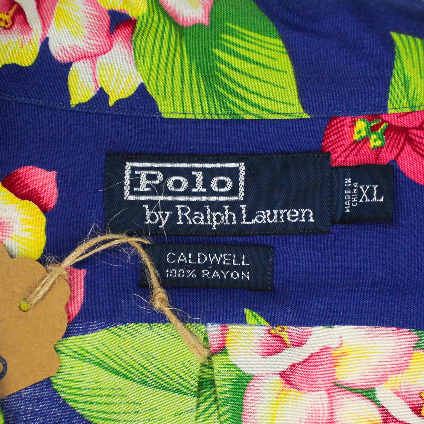 Vintage Polo Ralph Lauren Floral Print Rayon Short Sleeve Camp Collar Caldwell Shirt