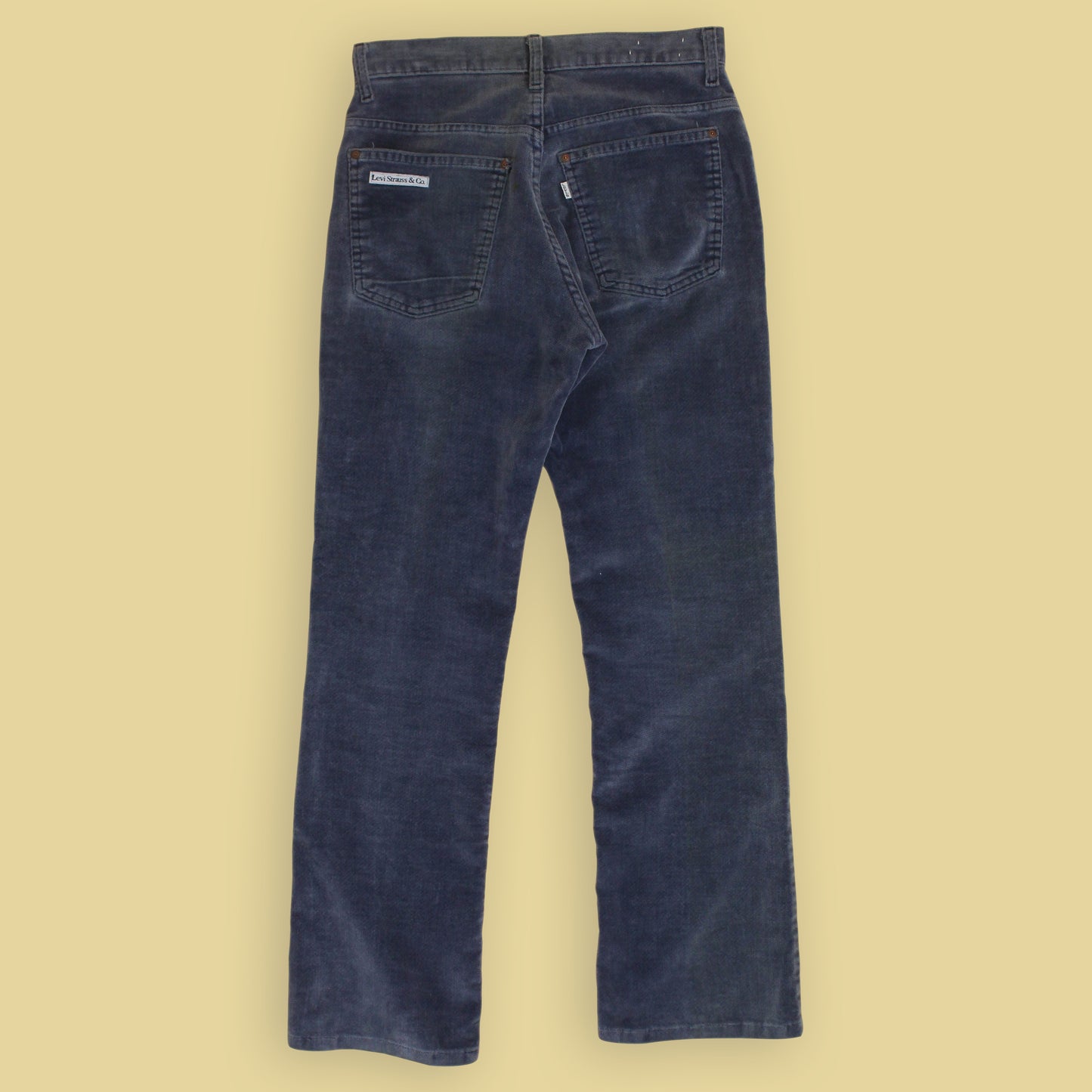 70s Levi's White Tab Velvet 5-Pocket Flared Pants