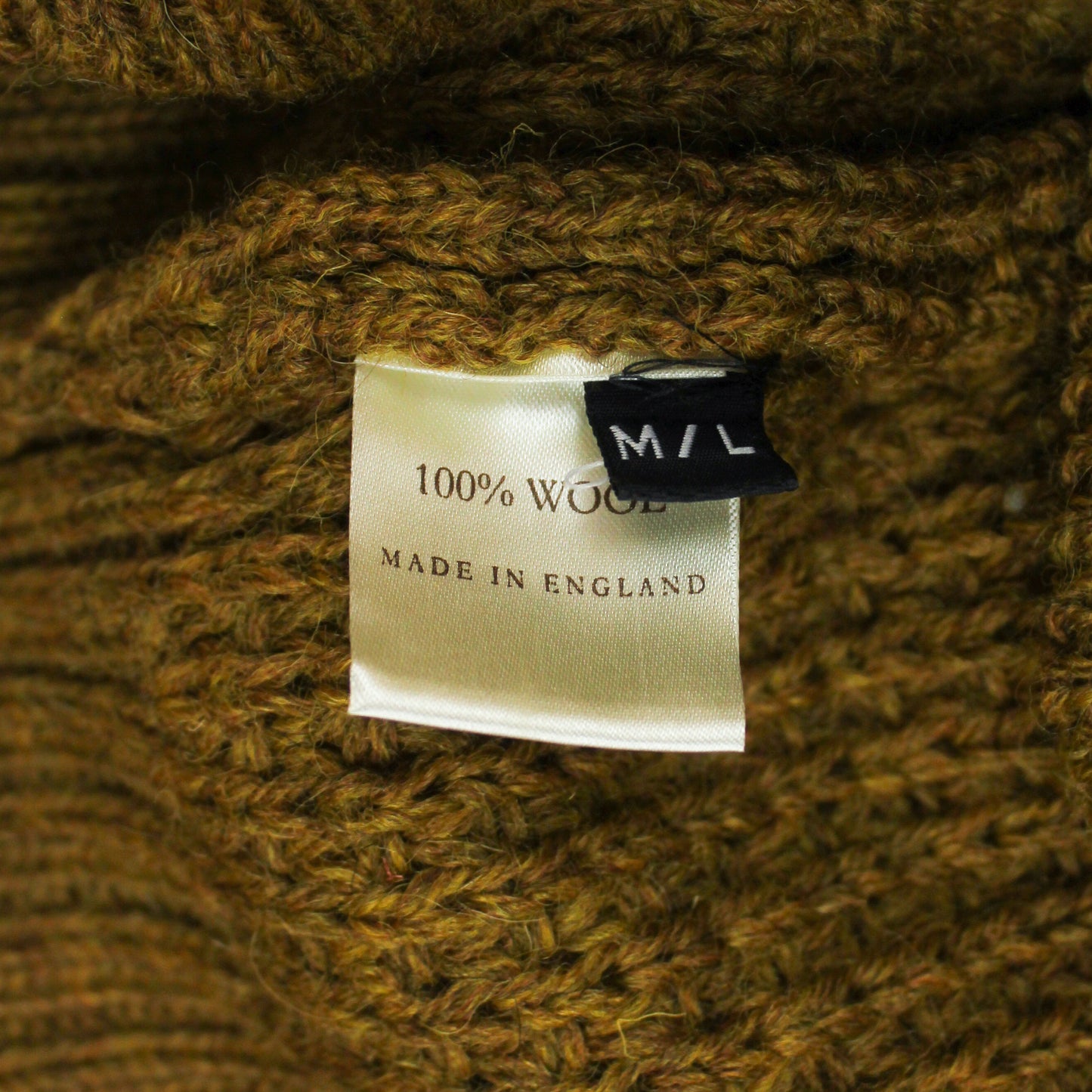 Oi Polloi Waffle Knit Wool Crew Neck Sweater
