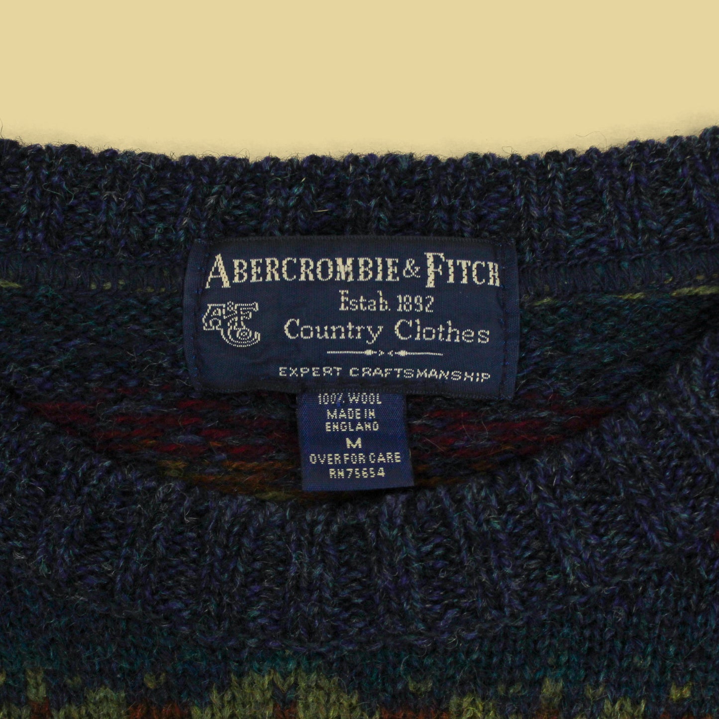 Abercrombie & Fitch Wool Fair Isle Crew Neck Sweater