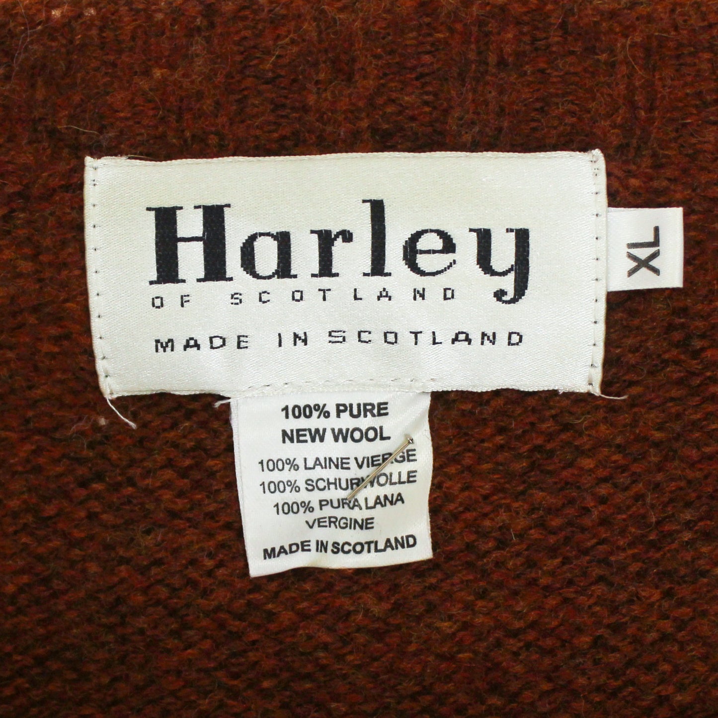 Harley of Scotland Shetland Wool Crew Neck Sweater