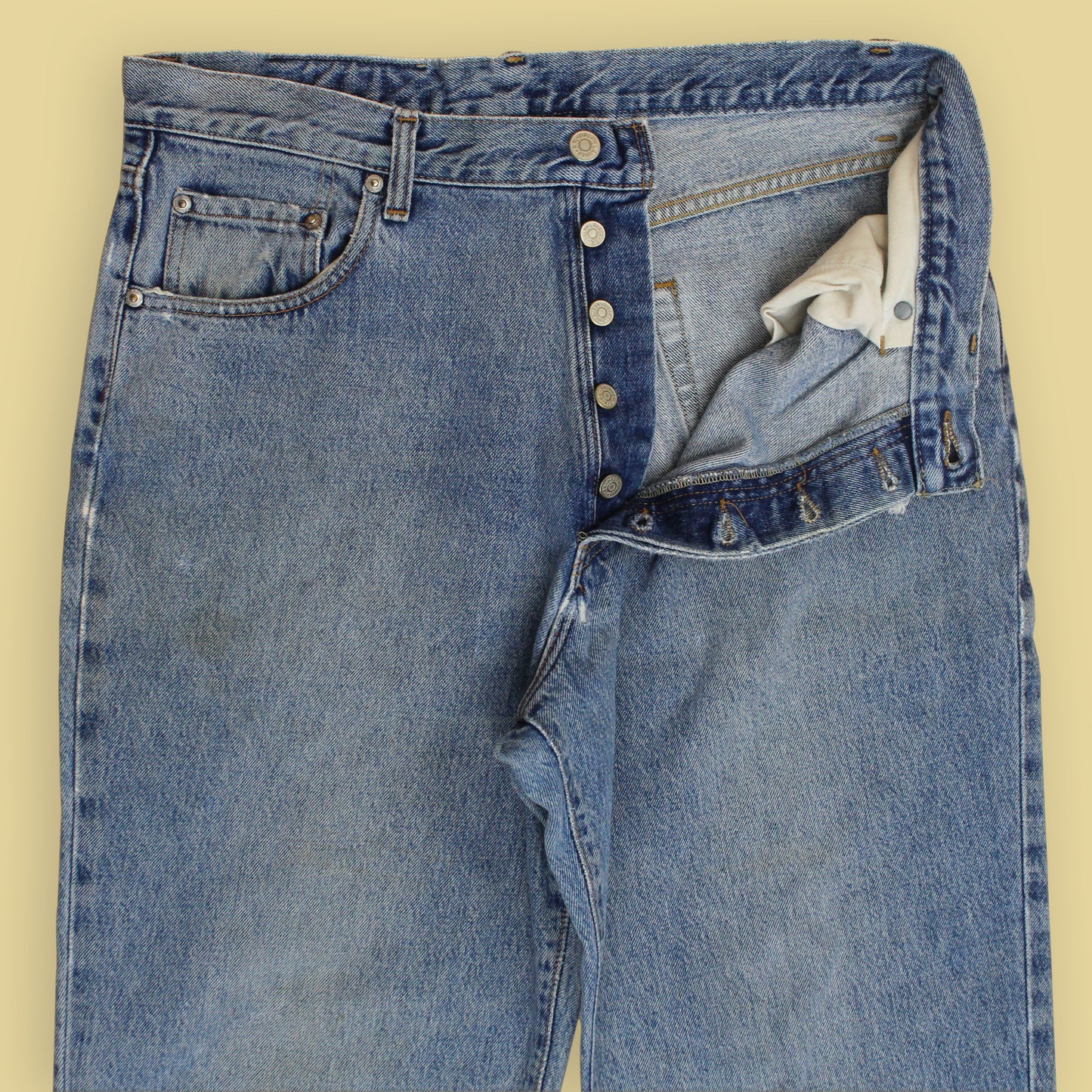 Double RL Stonewash Denim Loose Taper Jeans