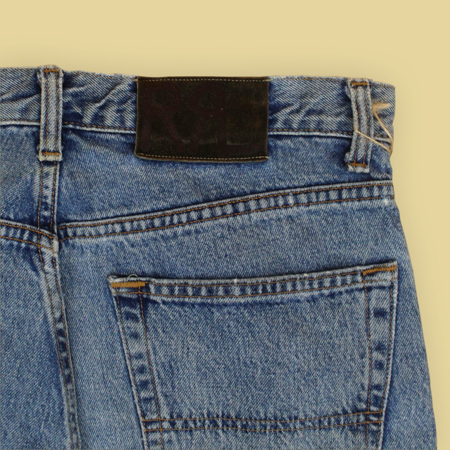 Double RL Stonewash Denim Loose Taper Jeans