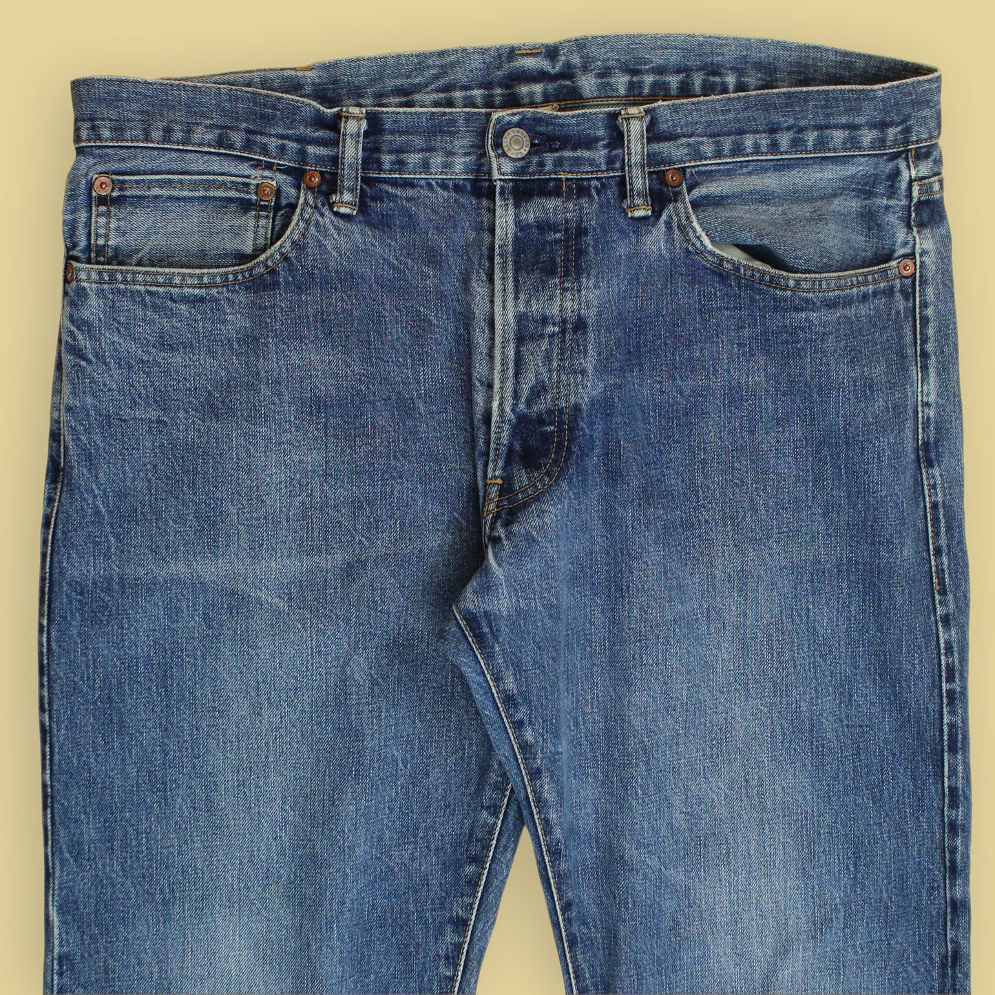 Double RL Light Wash Selvedge Denim Straight Leg Jeans
