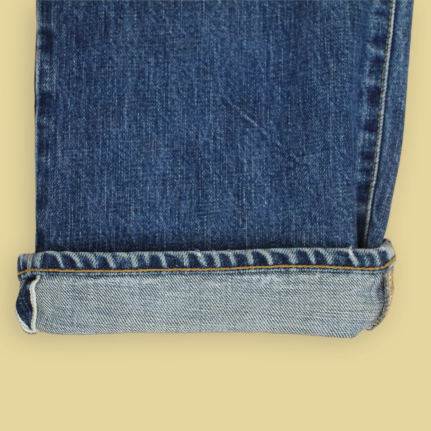 Double RL Light Wash Selvedge Denim Straight Leg Jeans