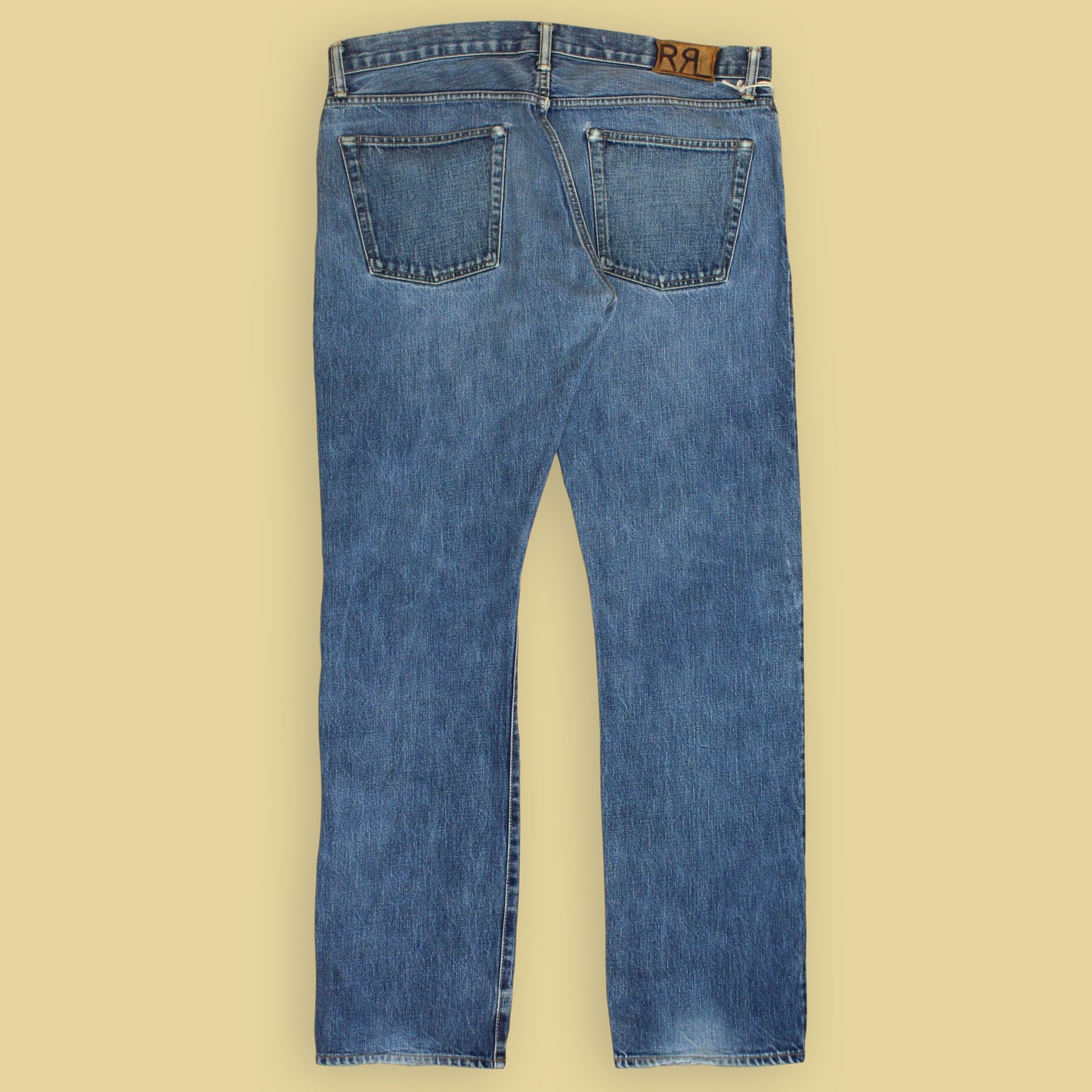 Double RL Light Wash Selvedge Denim Straight Leg Jeans