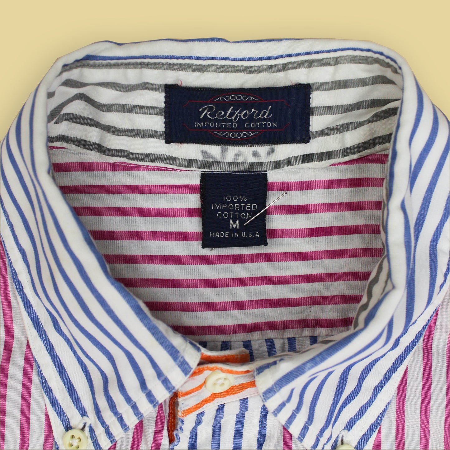 Kenneth Gordon Bengal Stripe Cotton Popover Fun Shirt