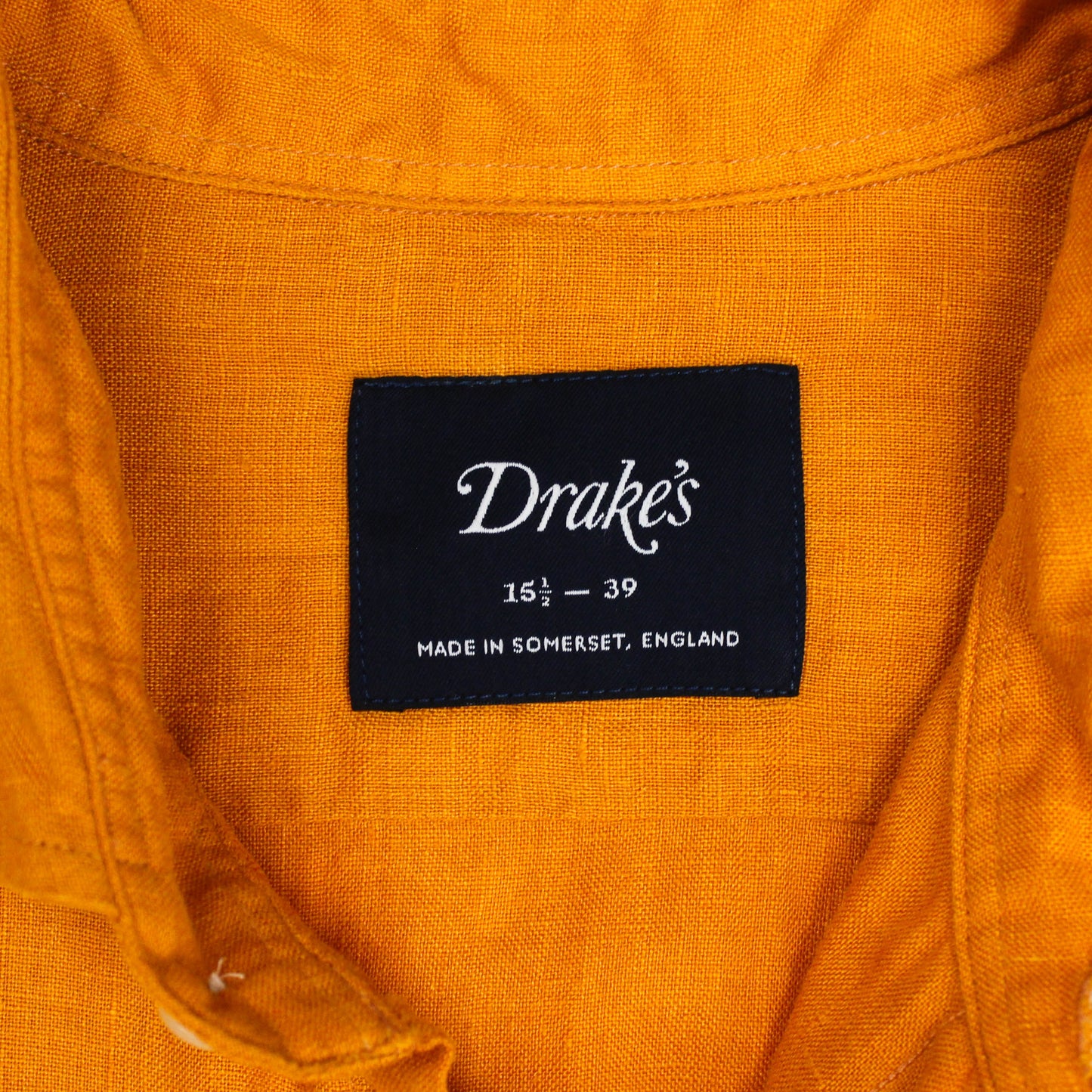 Drake's Linen Spread Collar Button-up Shirt