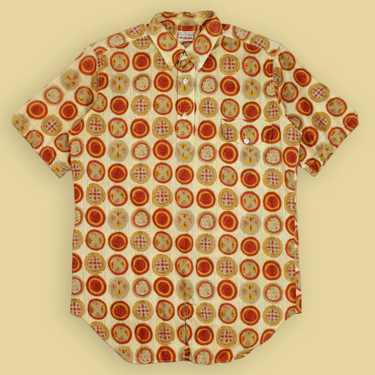 McGregor Abstract Print Lawn Cotton Popover Shirt