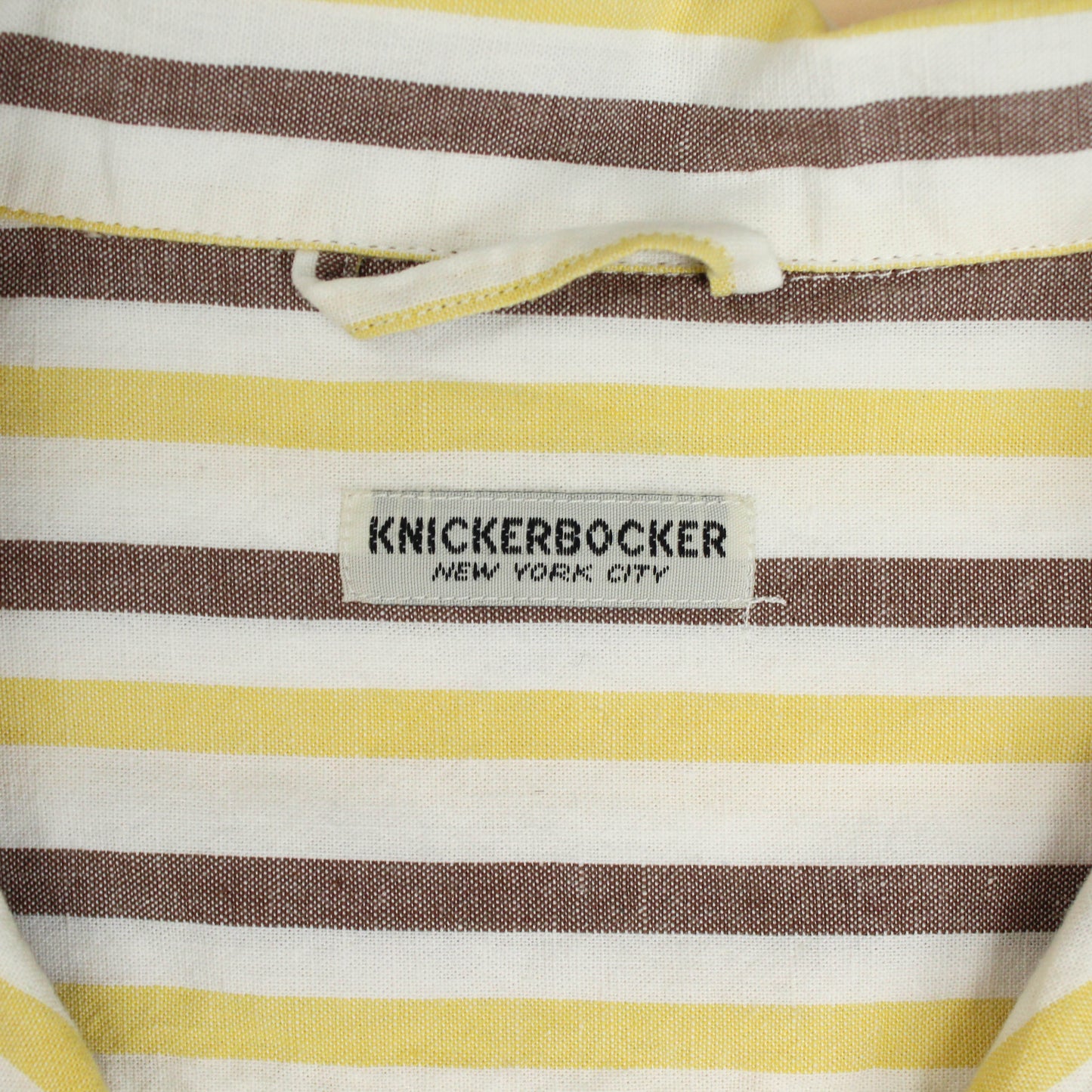Knickerbocker NYC Striped Cotton Linen Camp Collar Highway Shirt