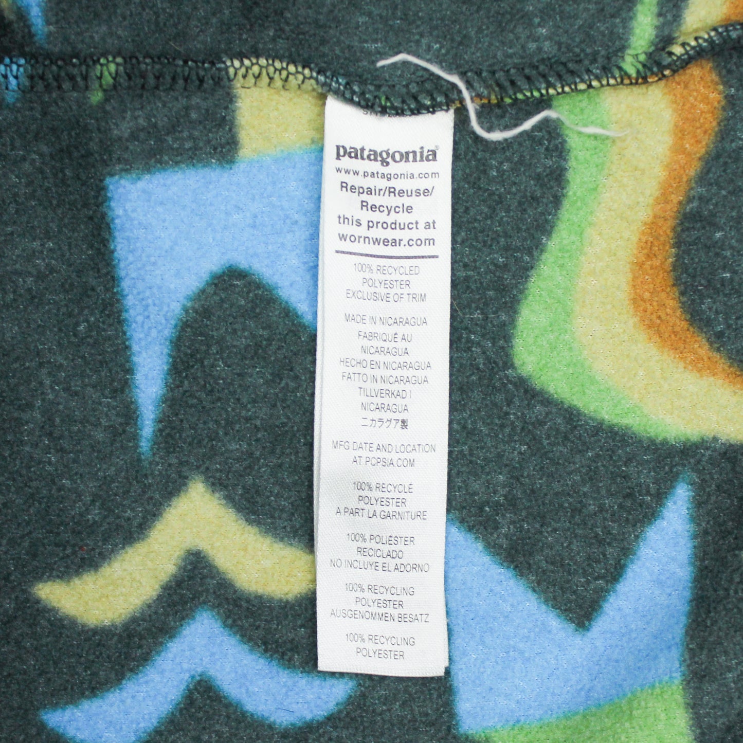 Patagonia Arctic Collage Print Synchilla Fleece Snap-T Pullover