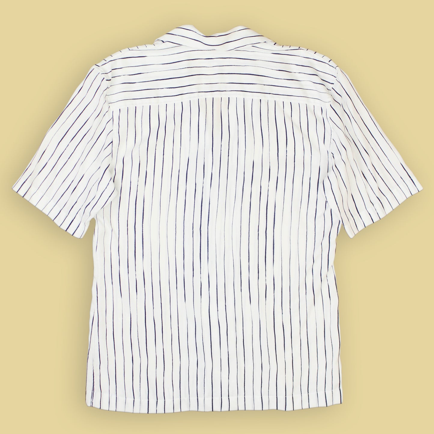 Sunspel Ink Drip Stripe Camp Collar Shirt