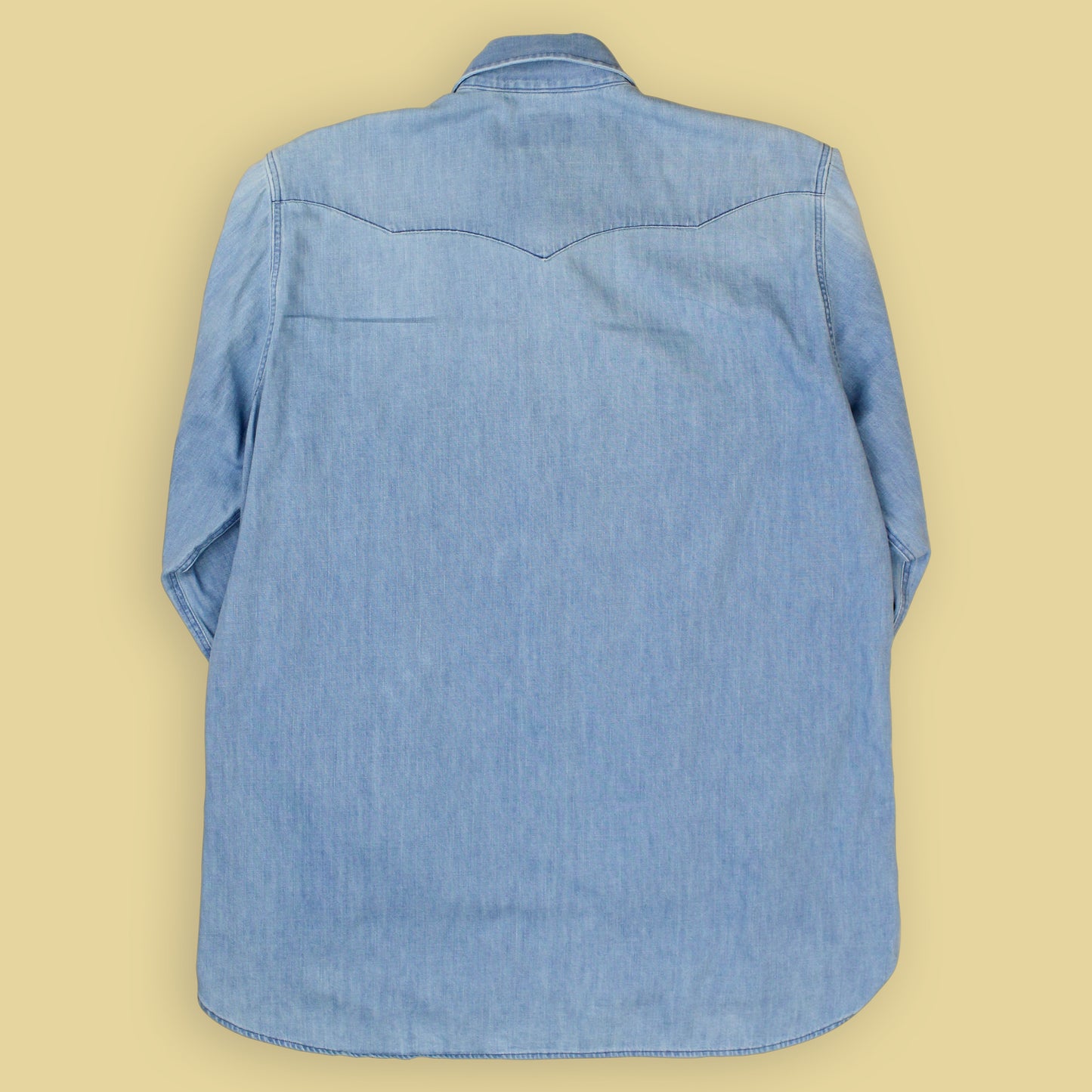 Wythe Lightwash Denim Pearl Snap Western Shirt