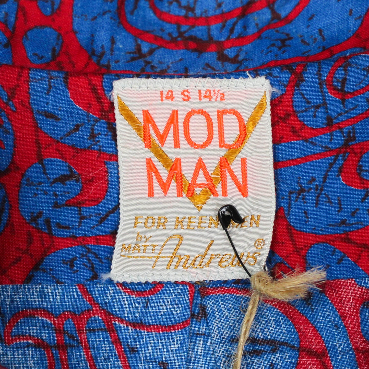Mod Man by Matt Andrews Tiki Print Short Sleeve Button Down Shirt