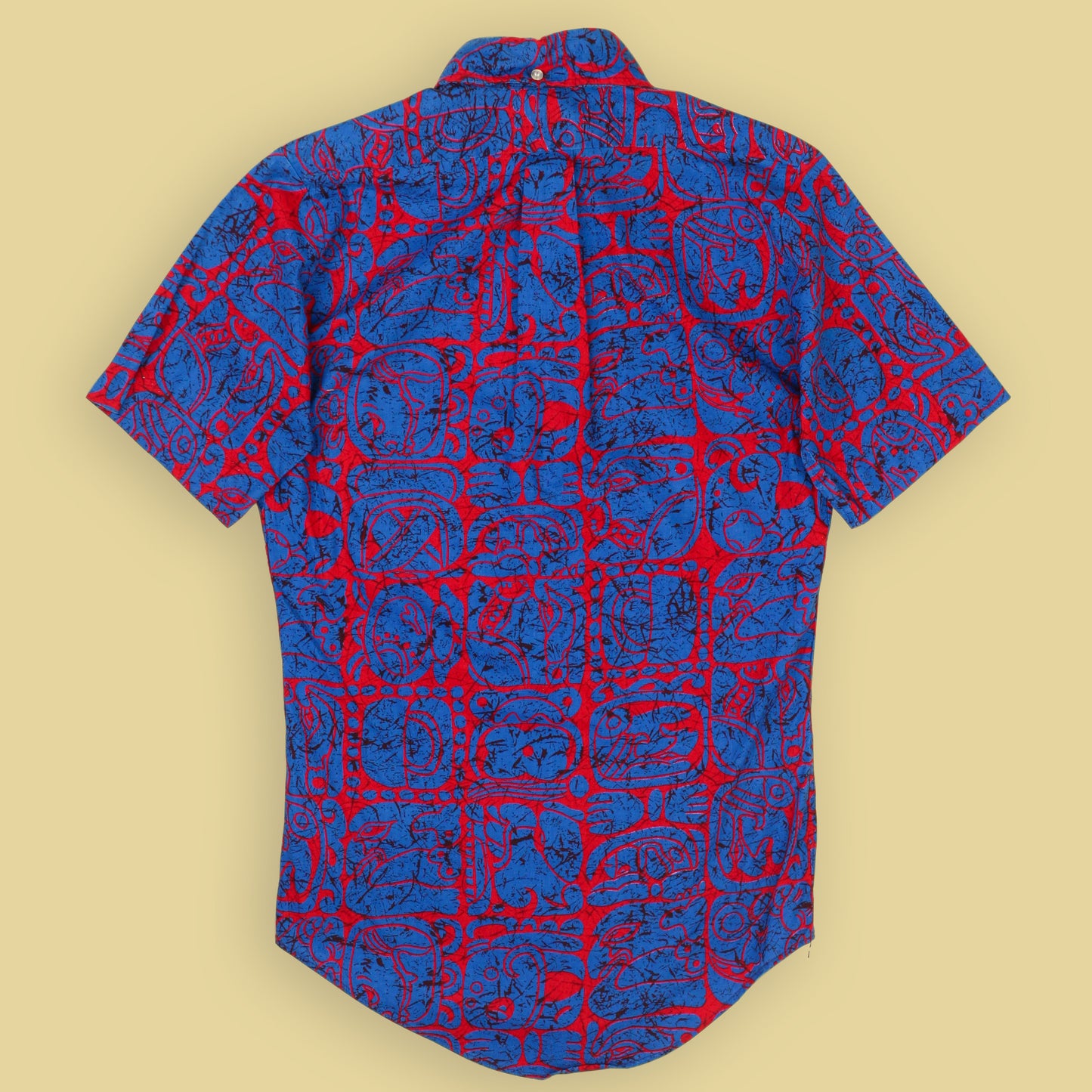 Mod Man by Matt Andrews Tiki Print Short Sleeve Button Down Shirt