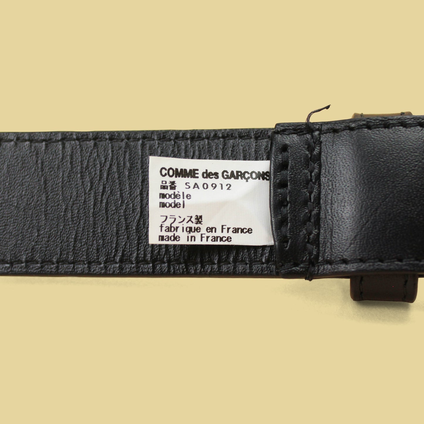 Comme des Garçons Black Leather Belt