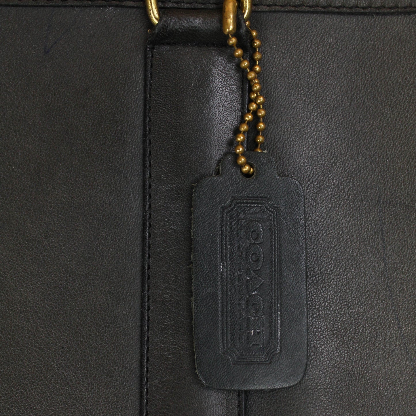 Coach Olive Leather Shoulder Strap Zippered Briefcase Bag