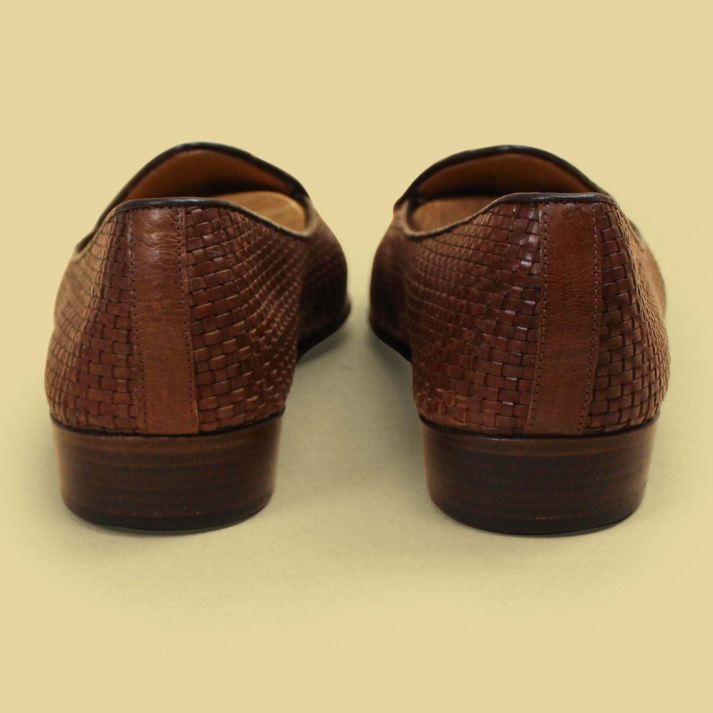 Belgian Shoes Woven Leather Mr Casual Slippers/Loafers